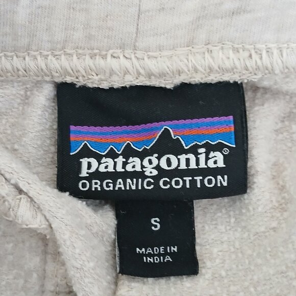 Patagonia Ahnya Organic Cotton Fleece Jogger Pants Beige Size Small - Picture 6 of 8